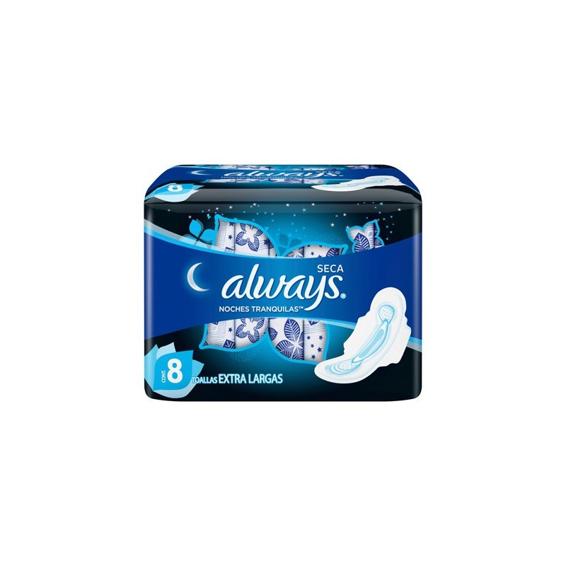 Toallas sanitarias Noches Tranquilas 8 unidades