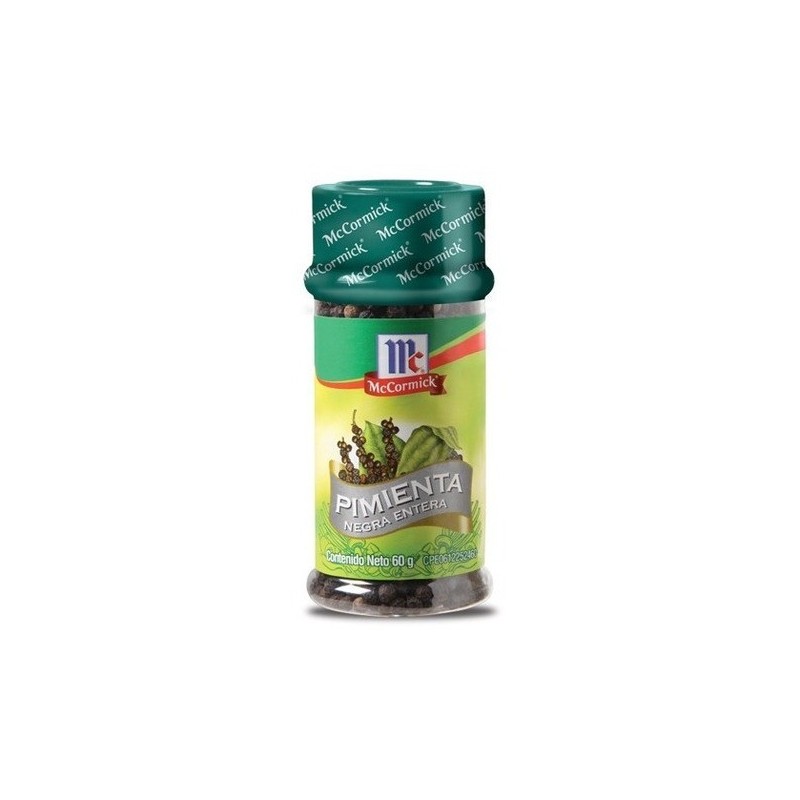 Pimienta negra entera Mc Cormick 60 grs