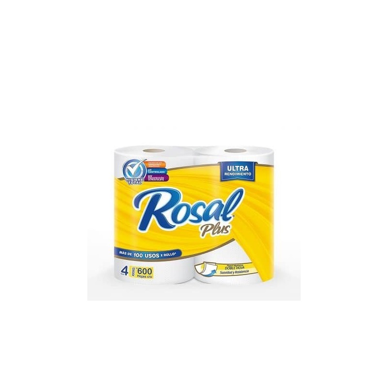 Papel higiénico Rosal Plus 600 (h) amarillo